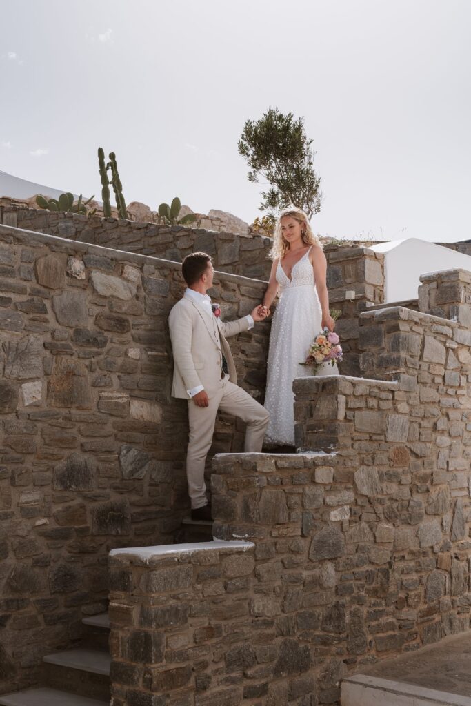 editorial destination wedding portraits in greece by Sawyer & Co