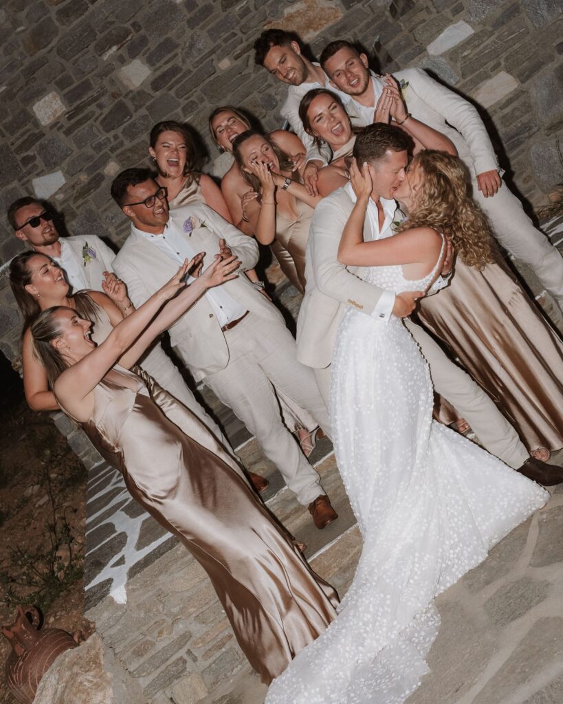 editorial destination wedding in greece by Sawyer & Co group photograph
