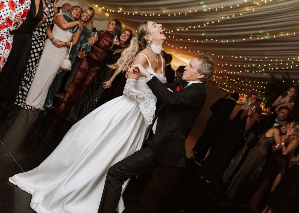 Bride and Dad first dance on her wedding day